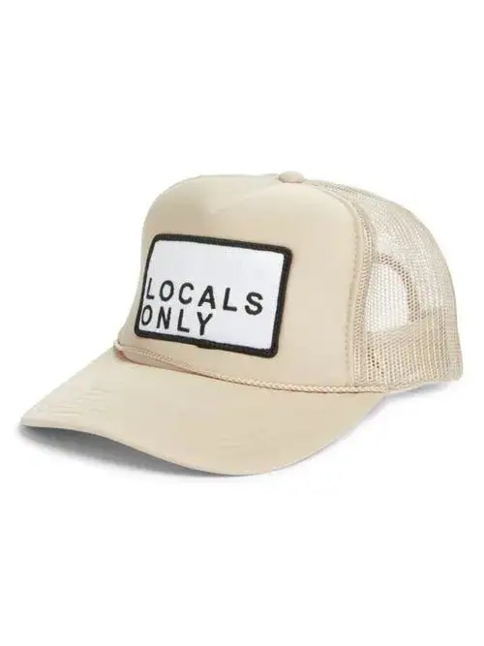 Friday Feelin Locals Only Beige Trucker Hat